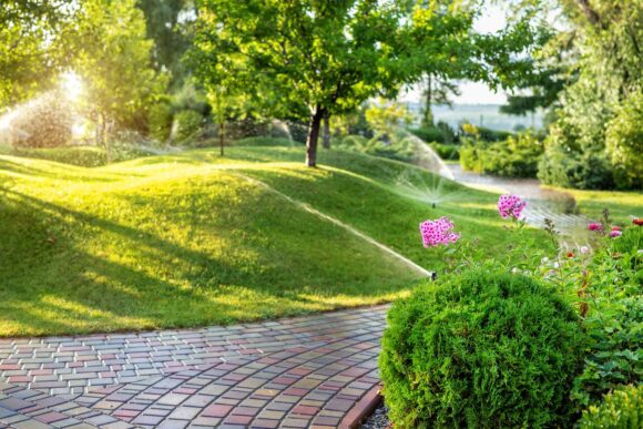 Keller, TX commercial landscape by LPT Inc
